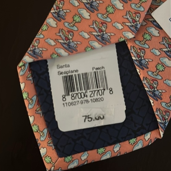 Vineyard Vines Mens NWT Santa Seaplane Tie Preppy Holidays Christmas Coastal - Picture 3 of 6